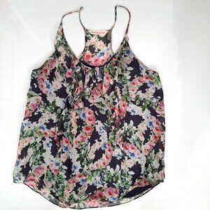 Rebecca Taylor Floral Silk Sleeveless Top